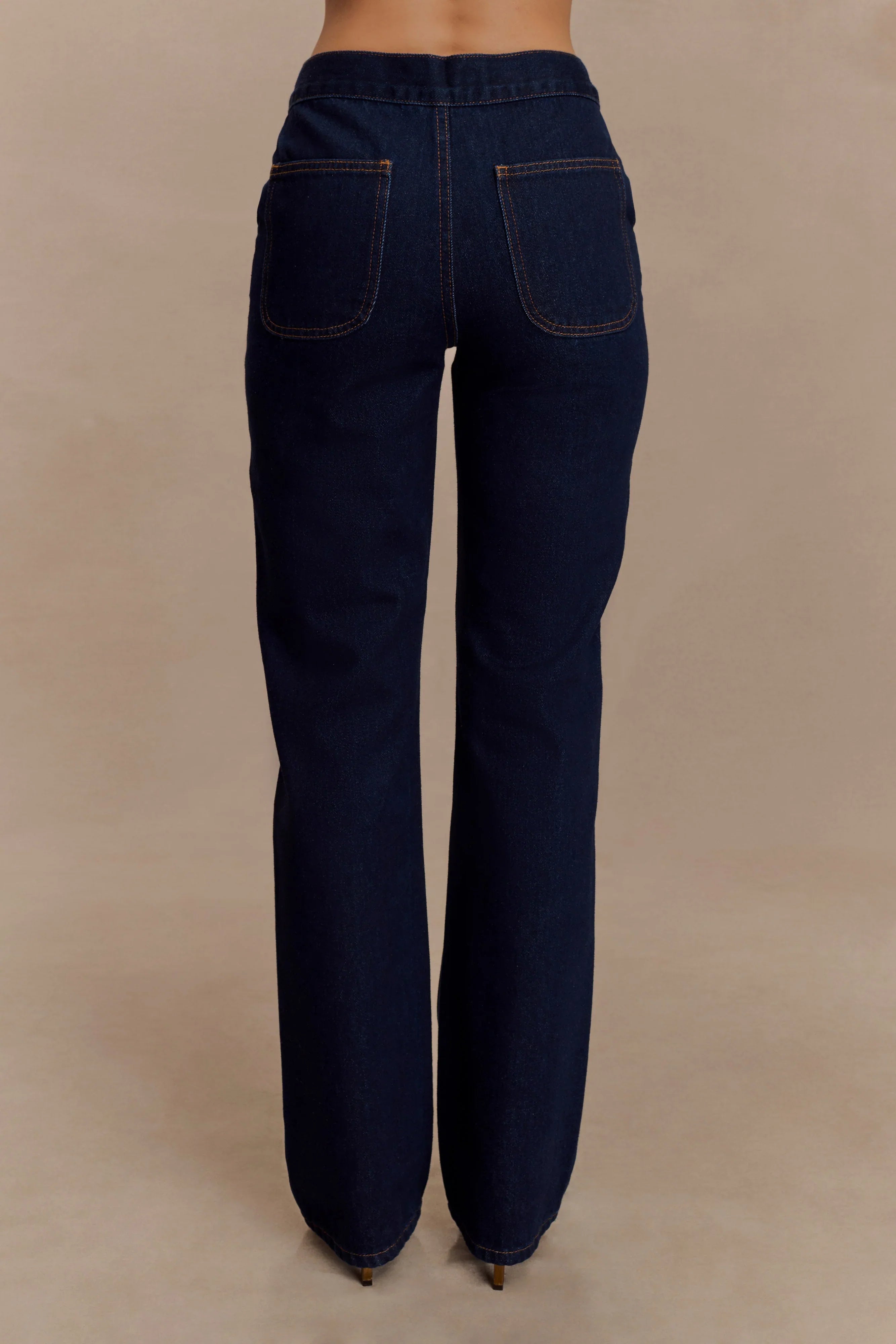 Remington V Front Straight Leg Jeans Indigo Blue