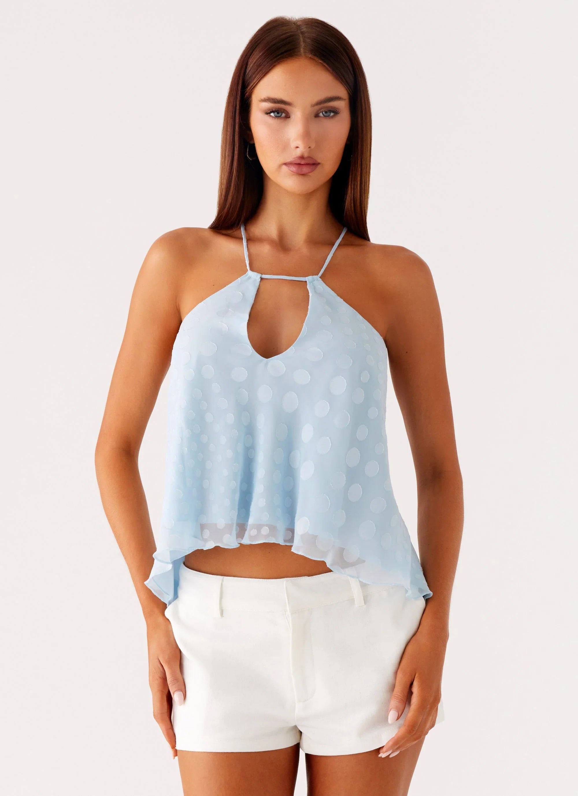 Delong Low Rise Linen Shorts White