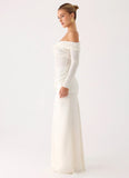 Over To You Sequin Maxi Dress White