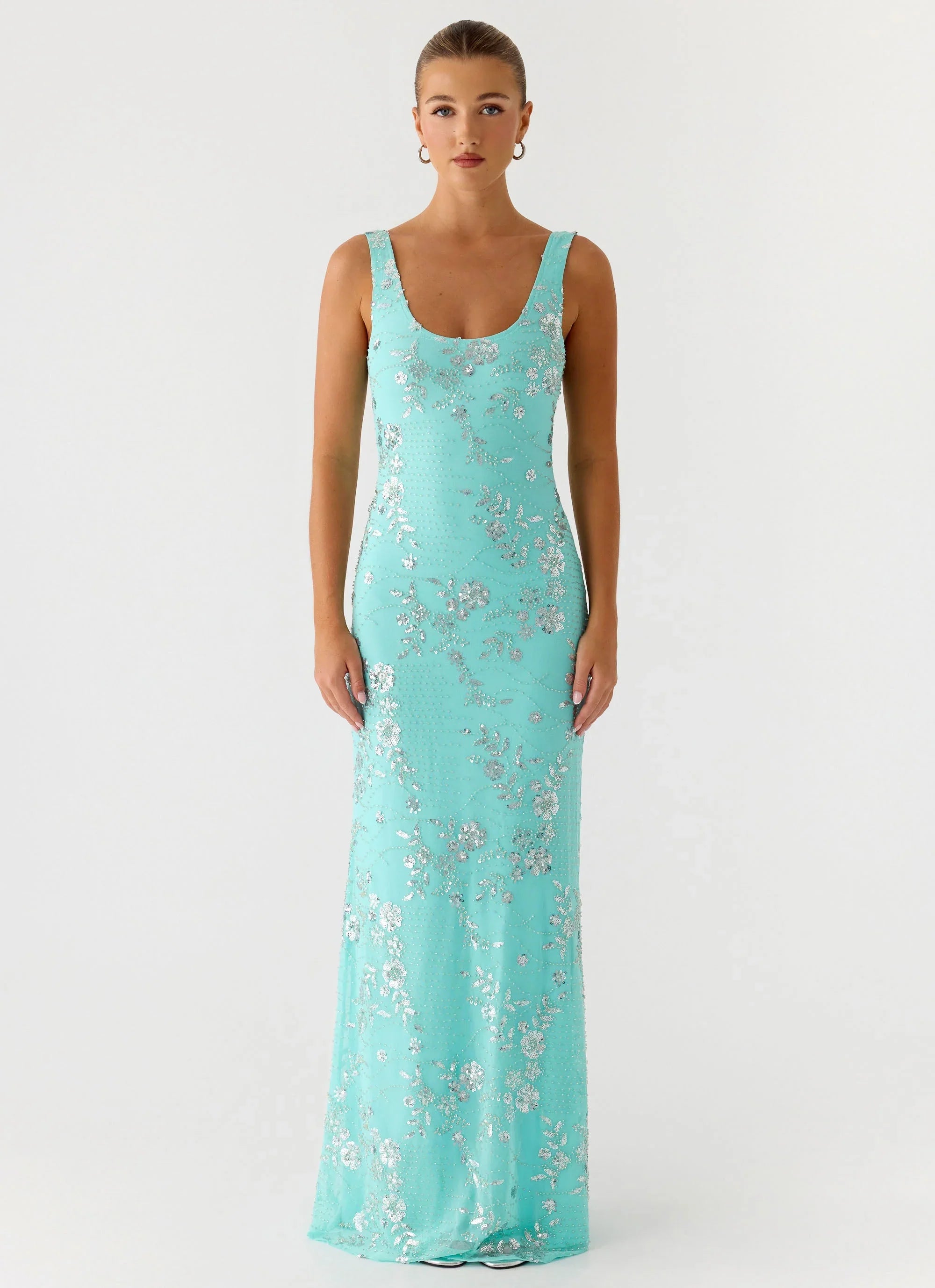 Silvana Maxi Dress Aqua