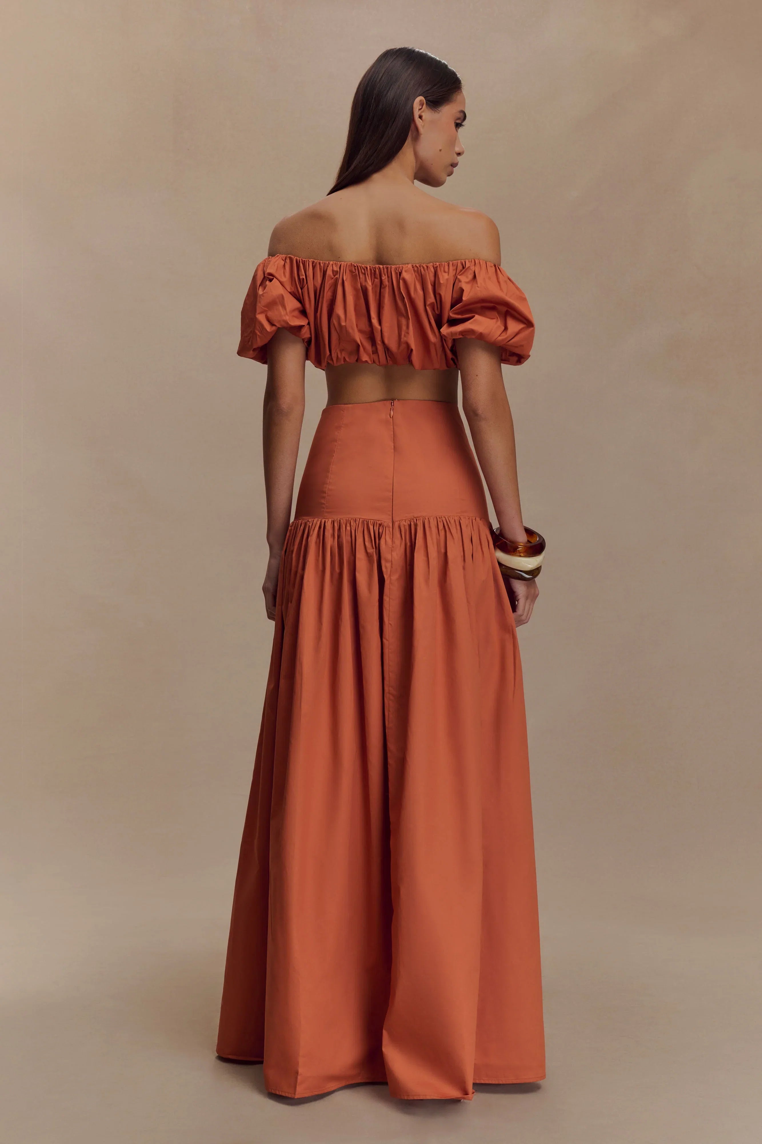 Autumn Maxi Skirt Burnt Orange