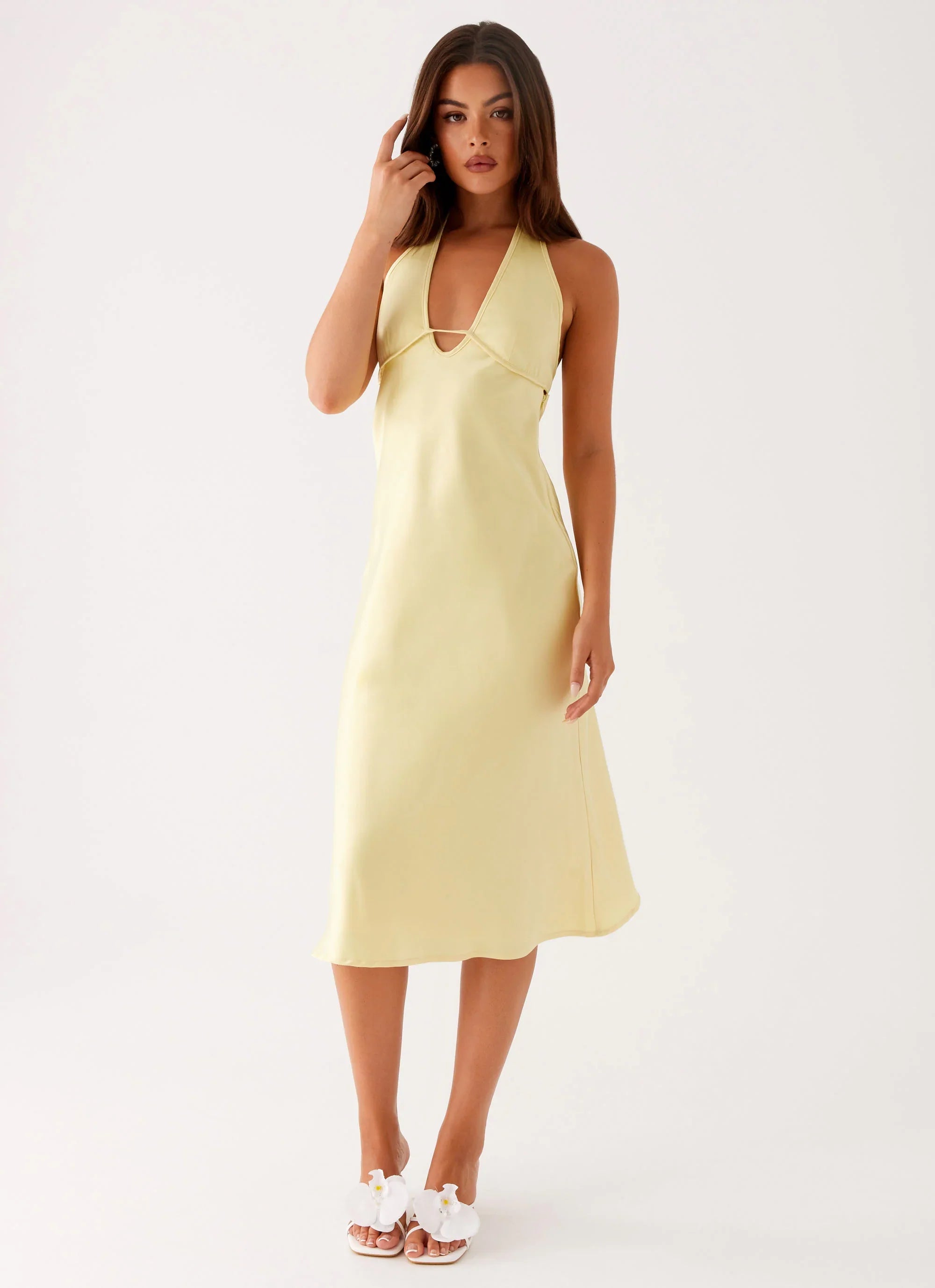 Davies Midi Dress Yellow