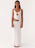 Jocelyn Maxi Dress White Crochet