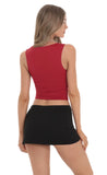 Scoop Neck Tank Top in Red
