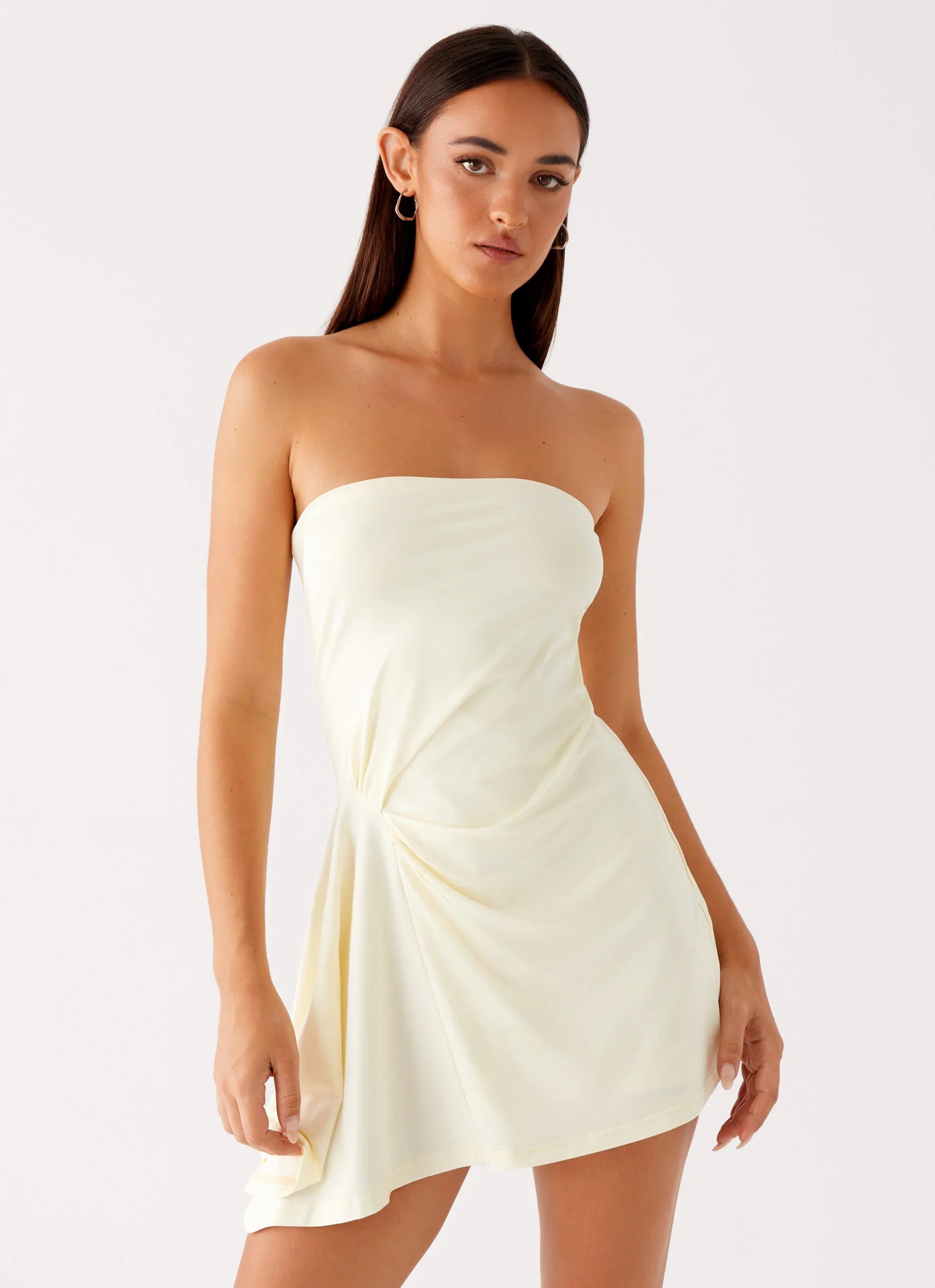 Sana Strapless Mini Dress Yellow