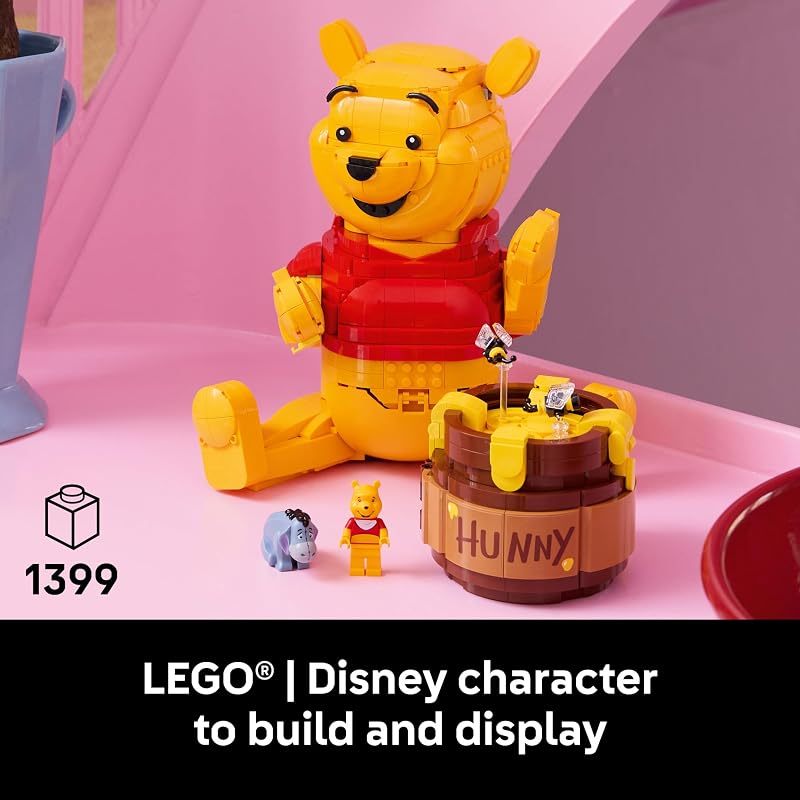 LEGO Disney Winnie The Pooh Building Set Home Office or Book Shelf Decor for Adult Fans Ages 18 W Eeyore Figure Collectible Disney Gift 43300