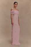 Brynn Orchid Knit Maxi Dress Pastel Pink