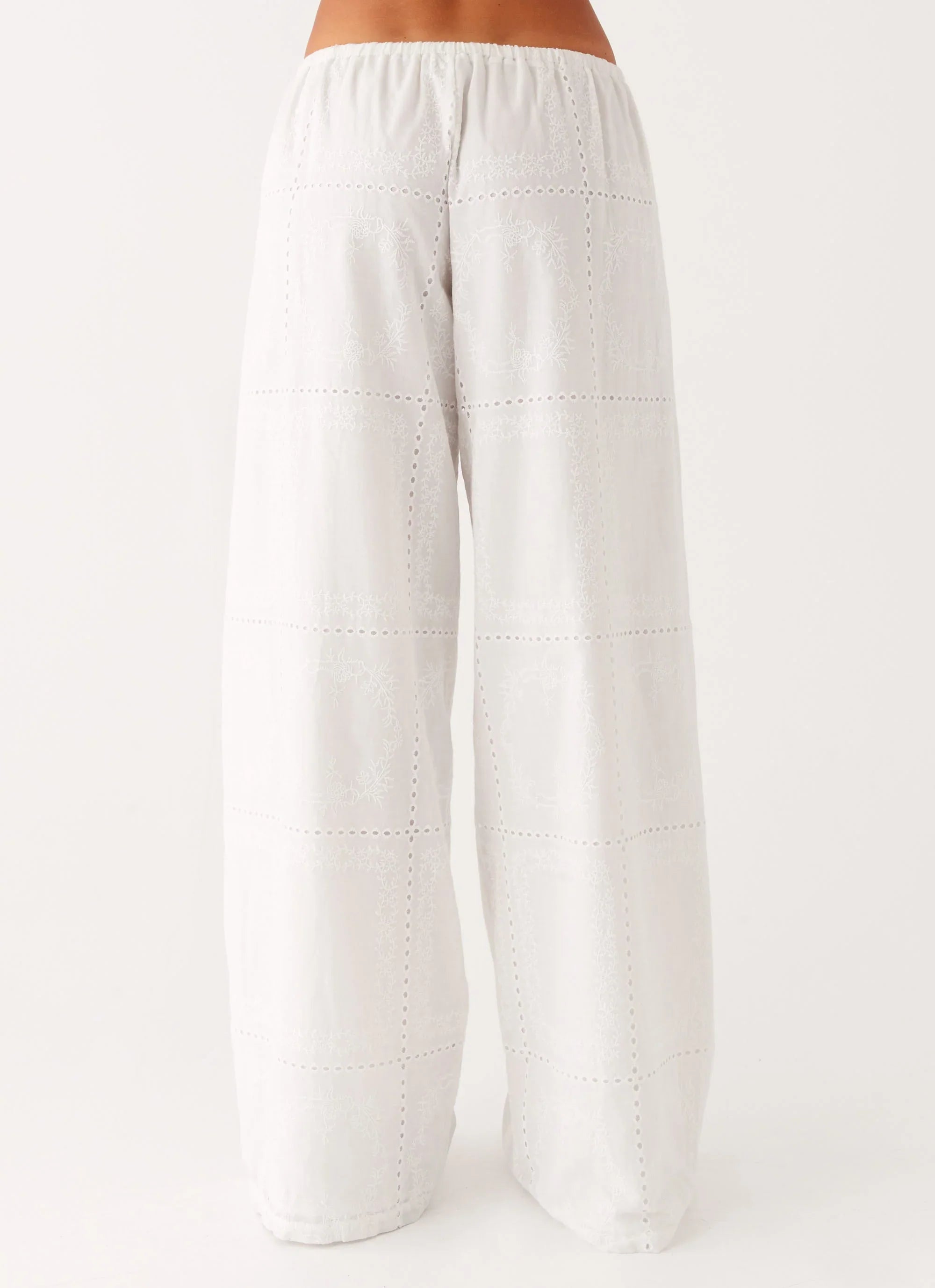 Bille Low Rise Pants White
