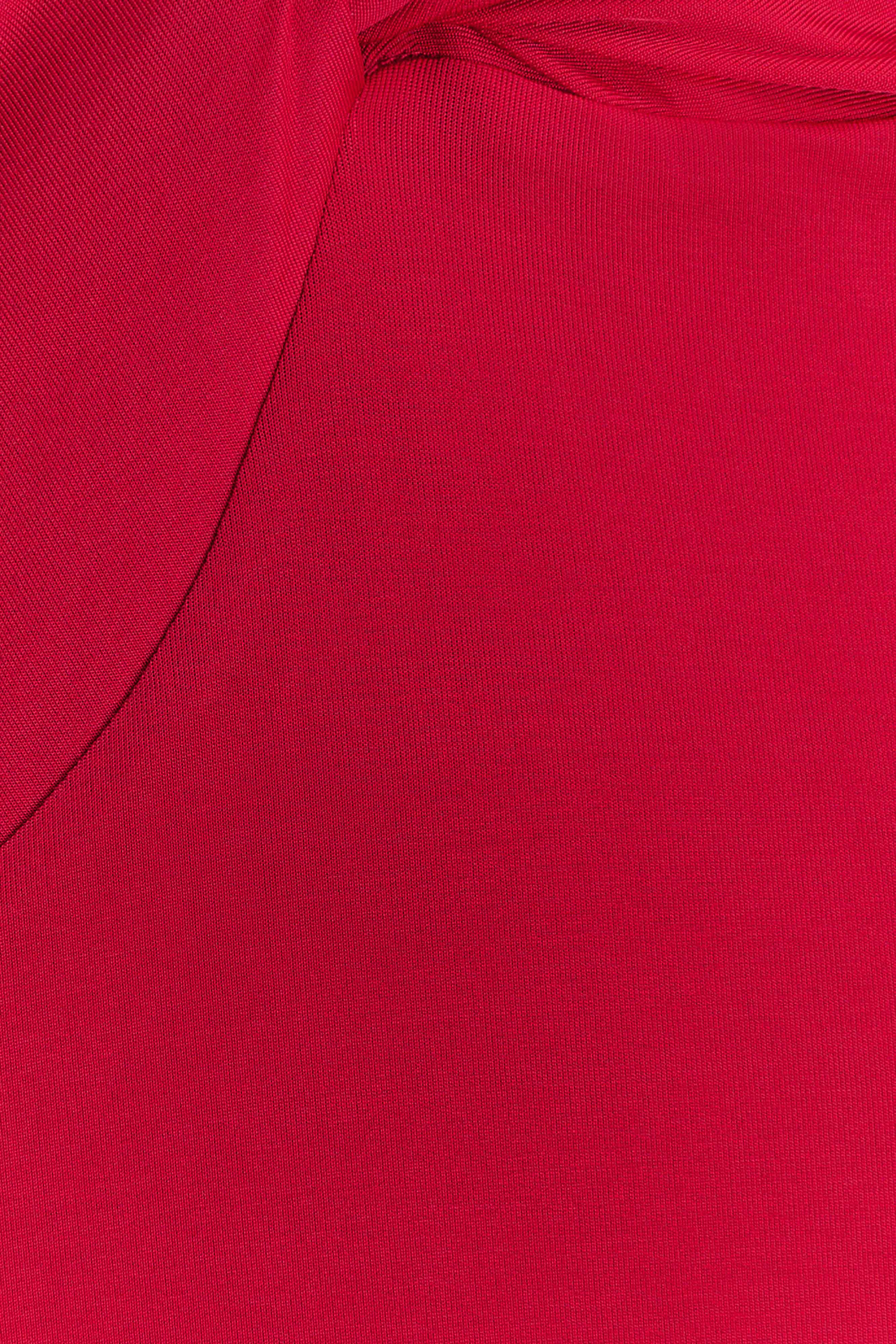 Stella Draped Slinky Maxi Dress Fuchsia Pink