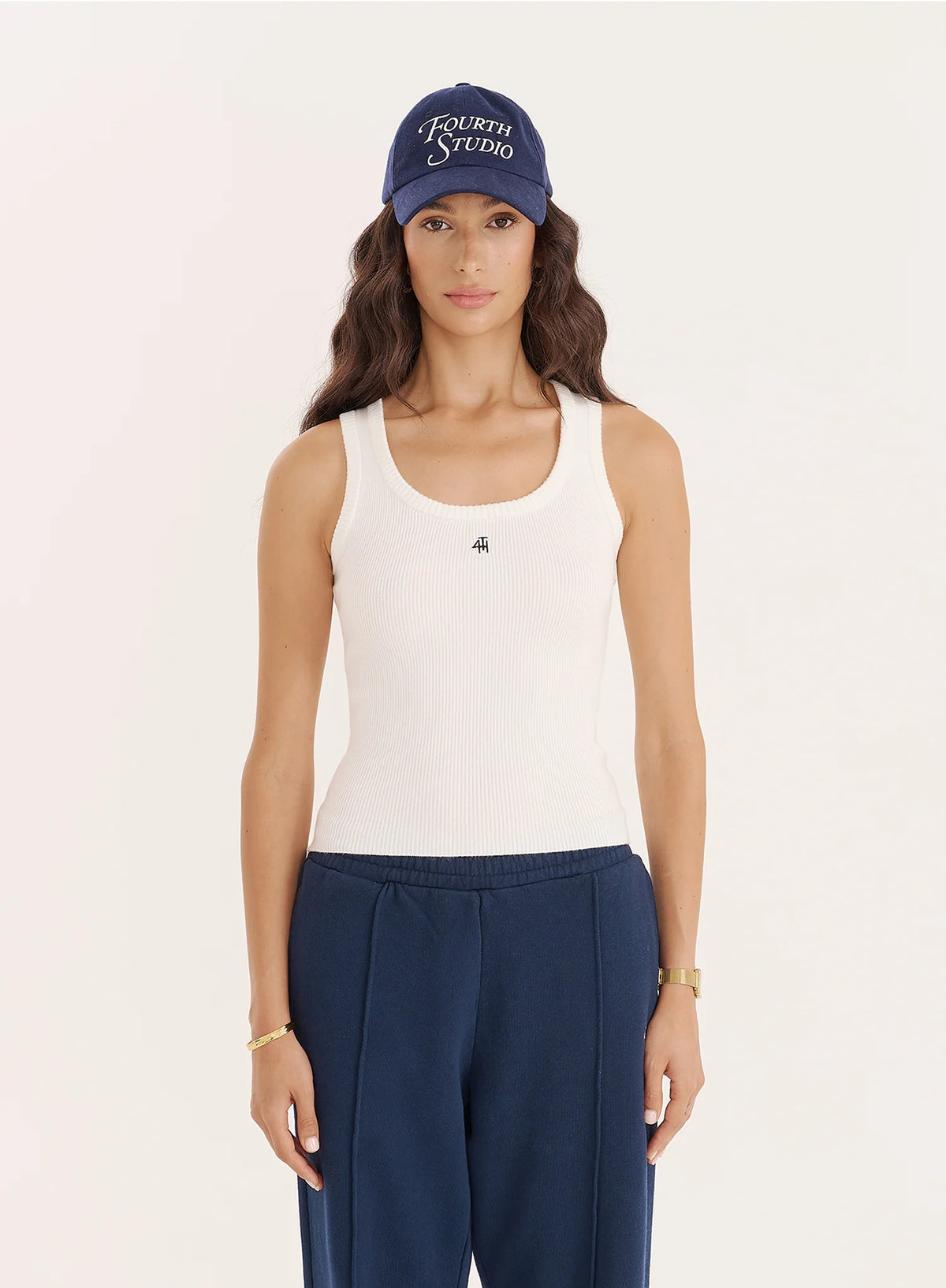 White Knitted 4th Vest Top