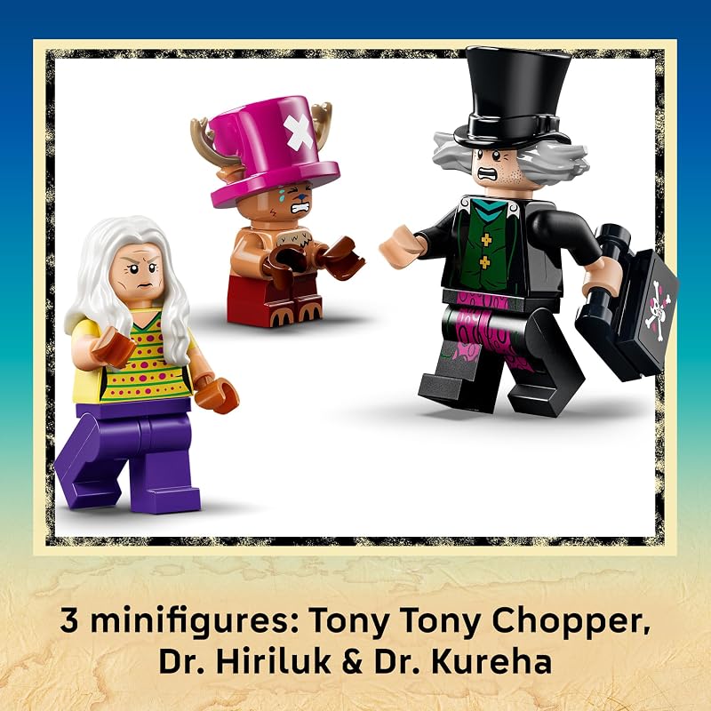 LEGO ONE PIECE Dr Hiriluks Hideout 75641 Building Toys for Boys Girls Ages 9 Playset for Pretend Play Chopper Minifigure 271 pieces Gift for Birthdays