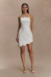 Atenea Satin Mini Dress White
