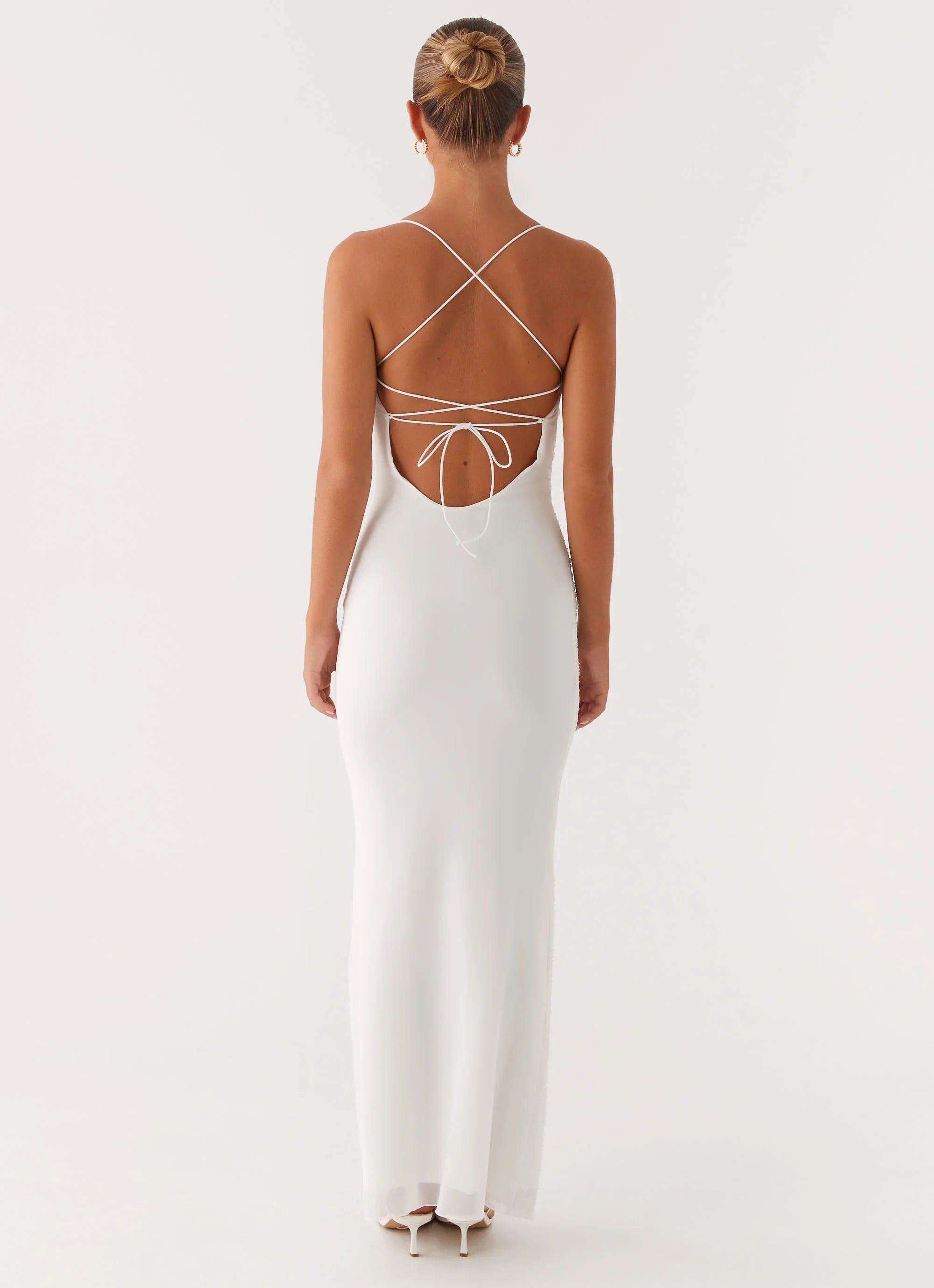 Paxton Beaded Maxi Dress White