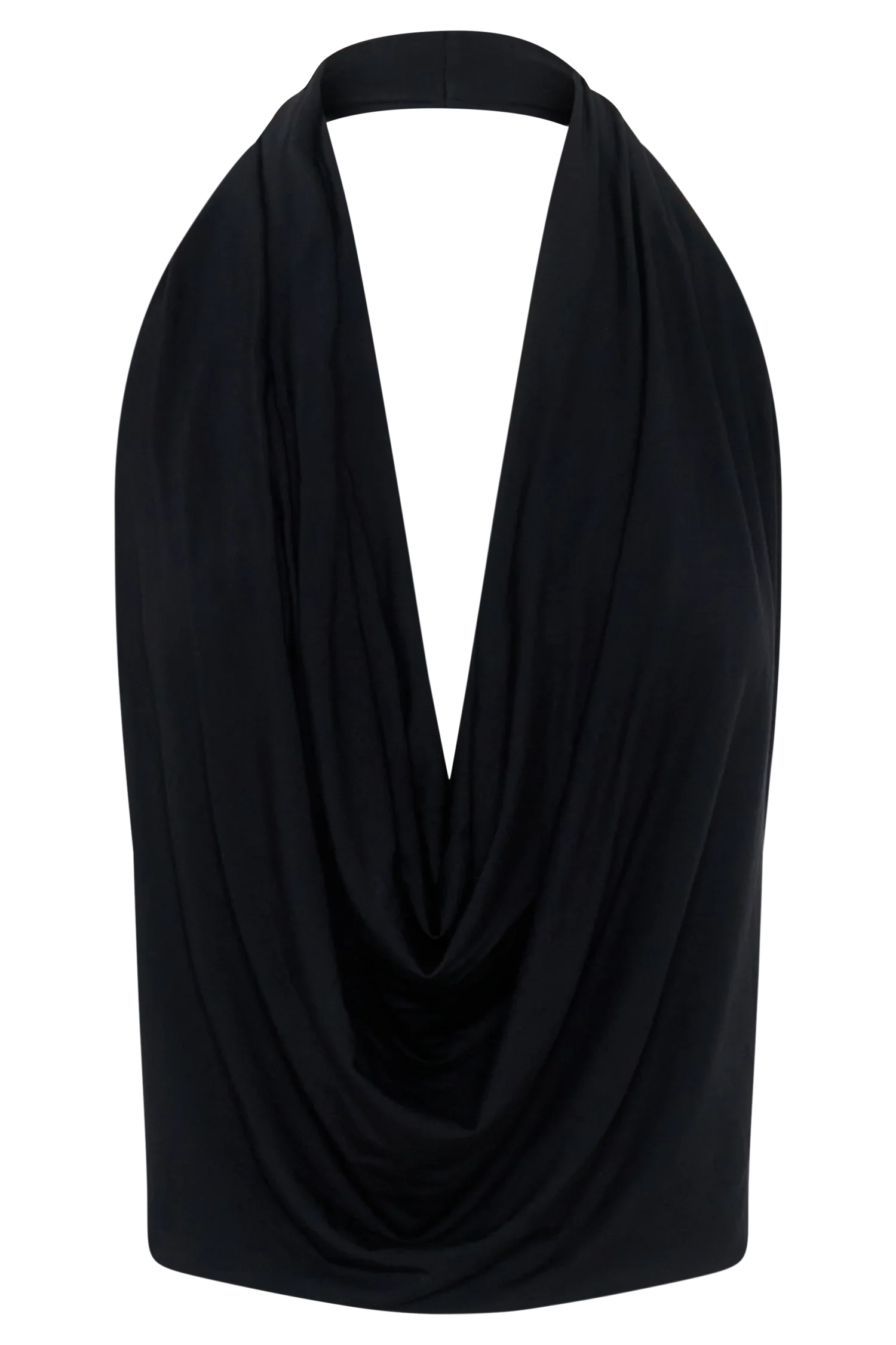 Huyen Cowl Front Modal Top Black