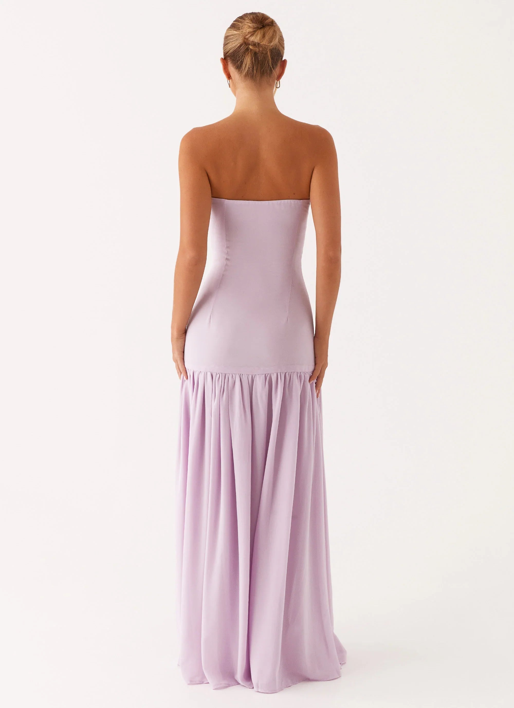 Eden Strapless Maxi Dress Lilac