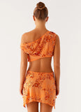 Aletta Sequin Mini Dress Orange
