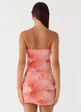 Liyah Beaded Mini Dress Papaya
