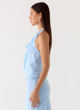 Log In Halter Top Blue