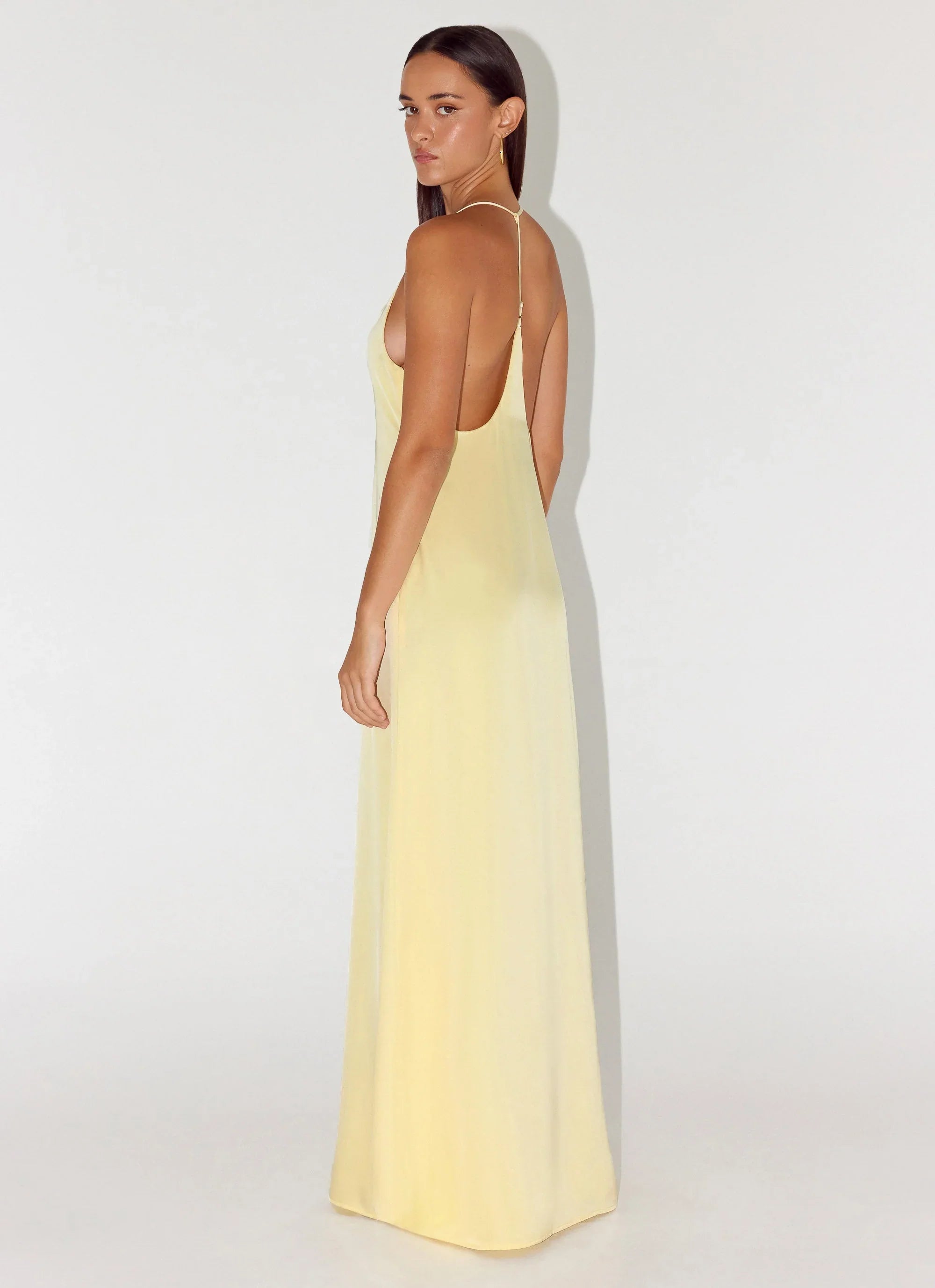 Fine Line Maxi Dress Yellow