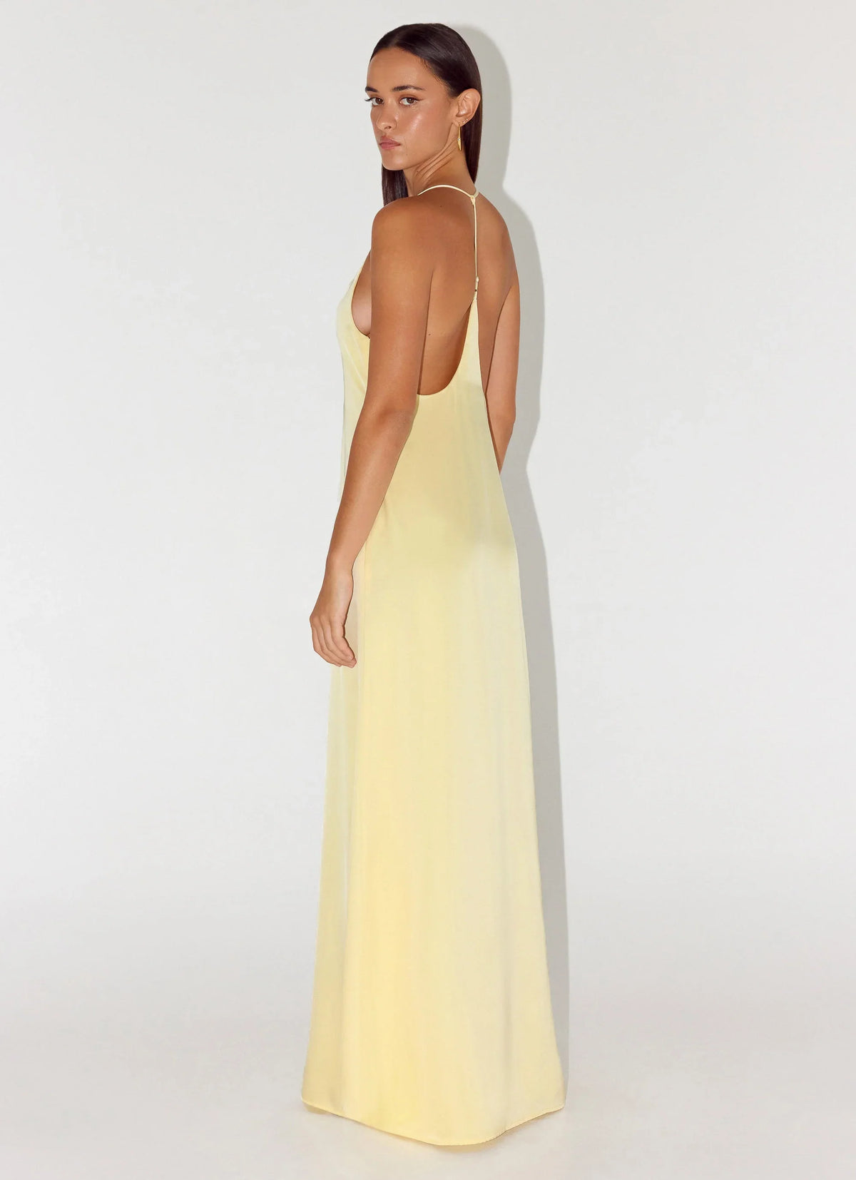 Fine Line Maxi Dress Yellow
