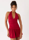 Esme Mini Dress Red Magenta