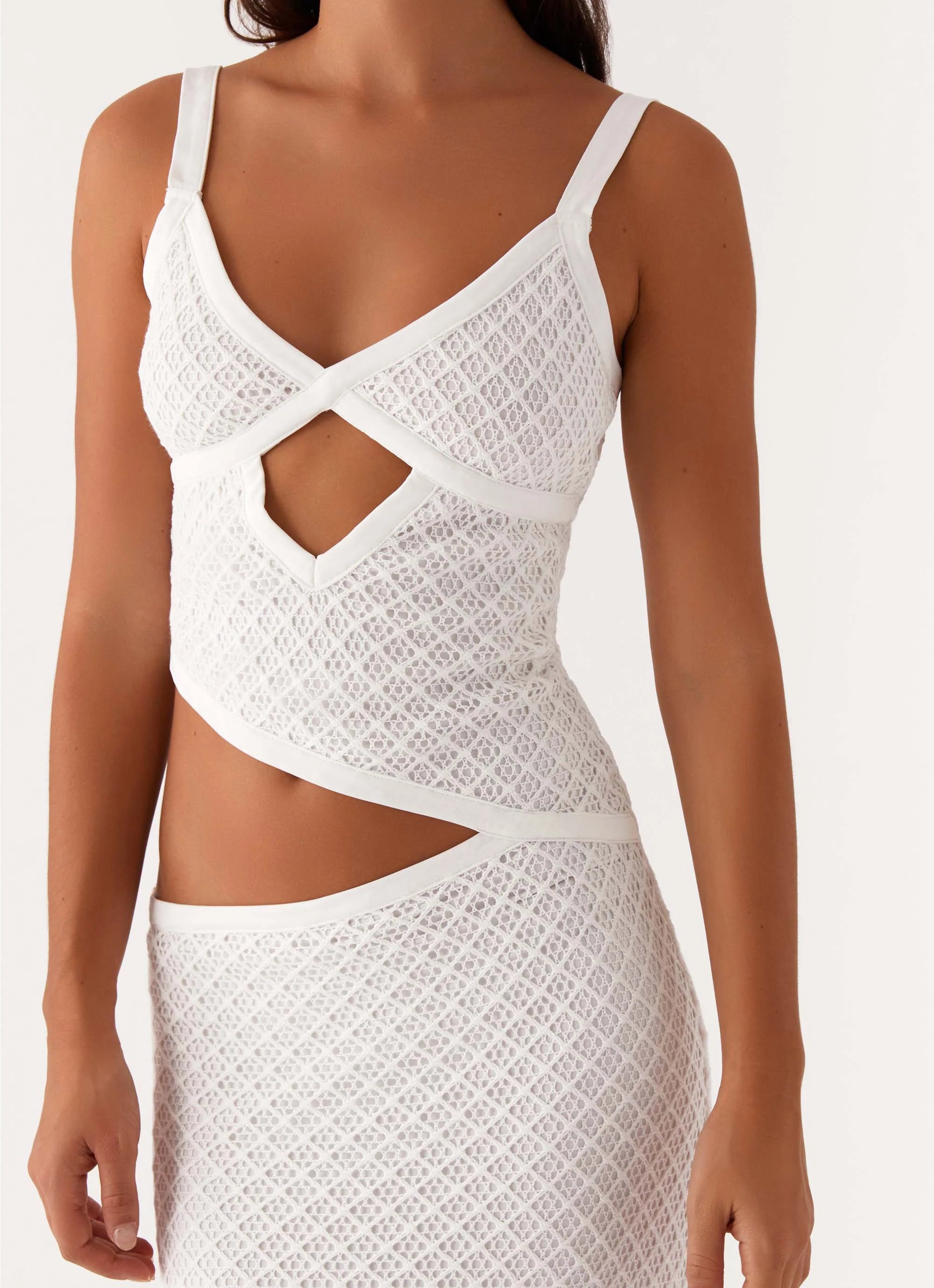 Jocelyn Maxi Dress White Crochet