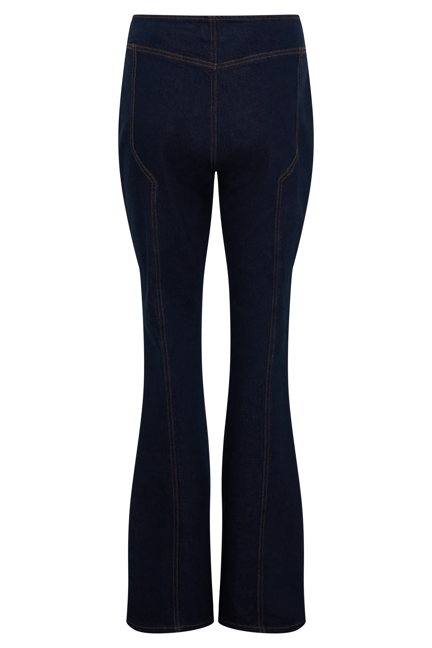 Clio Paneled Flare Jeans Indigo Blue