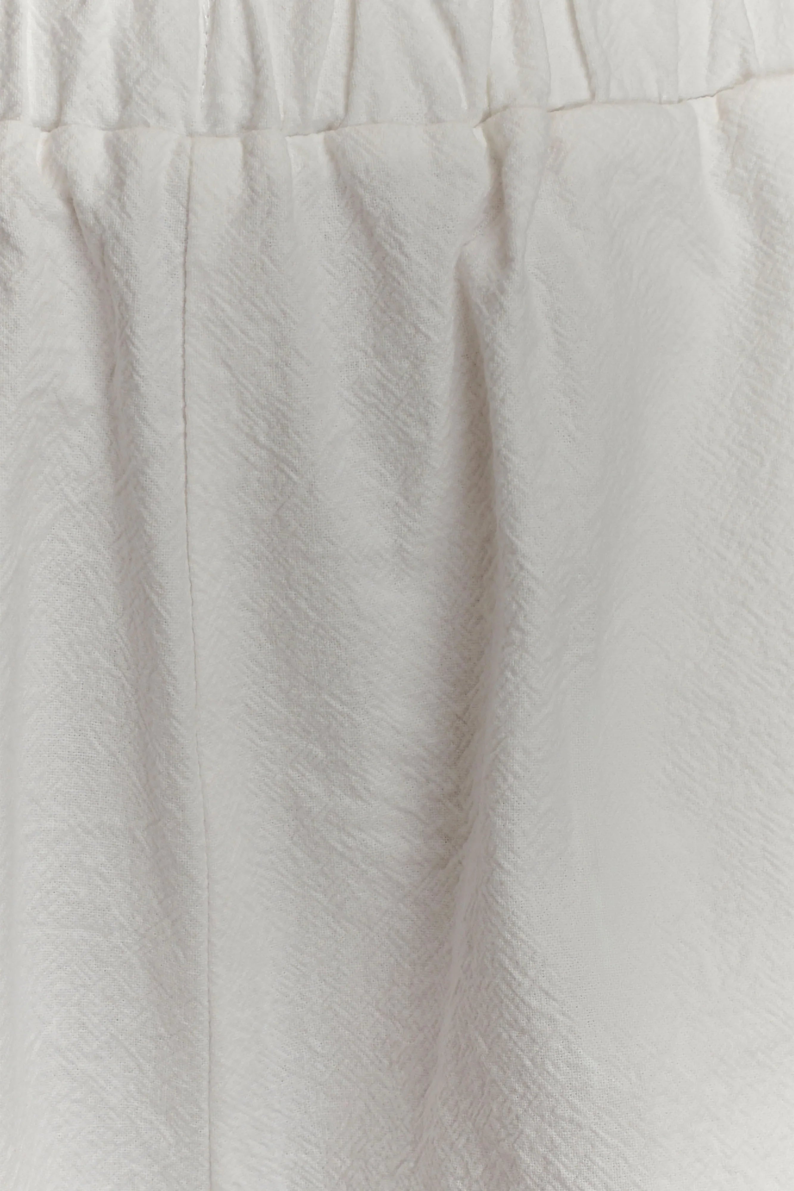 Janayia Cotton Wide Leg Pants White