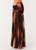Stargazer Mesh Maxi Skirt Black Gradient