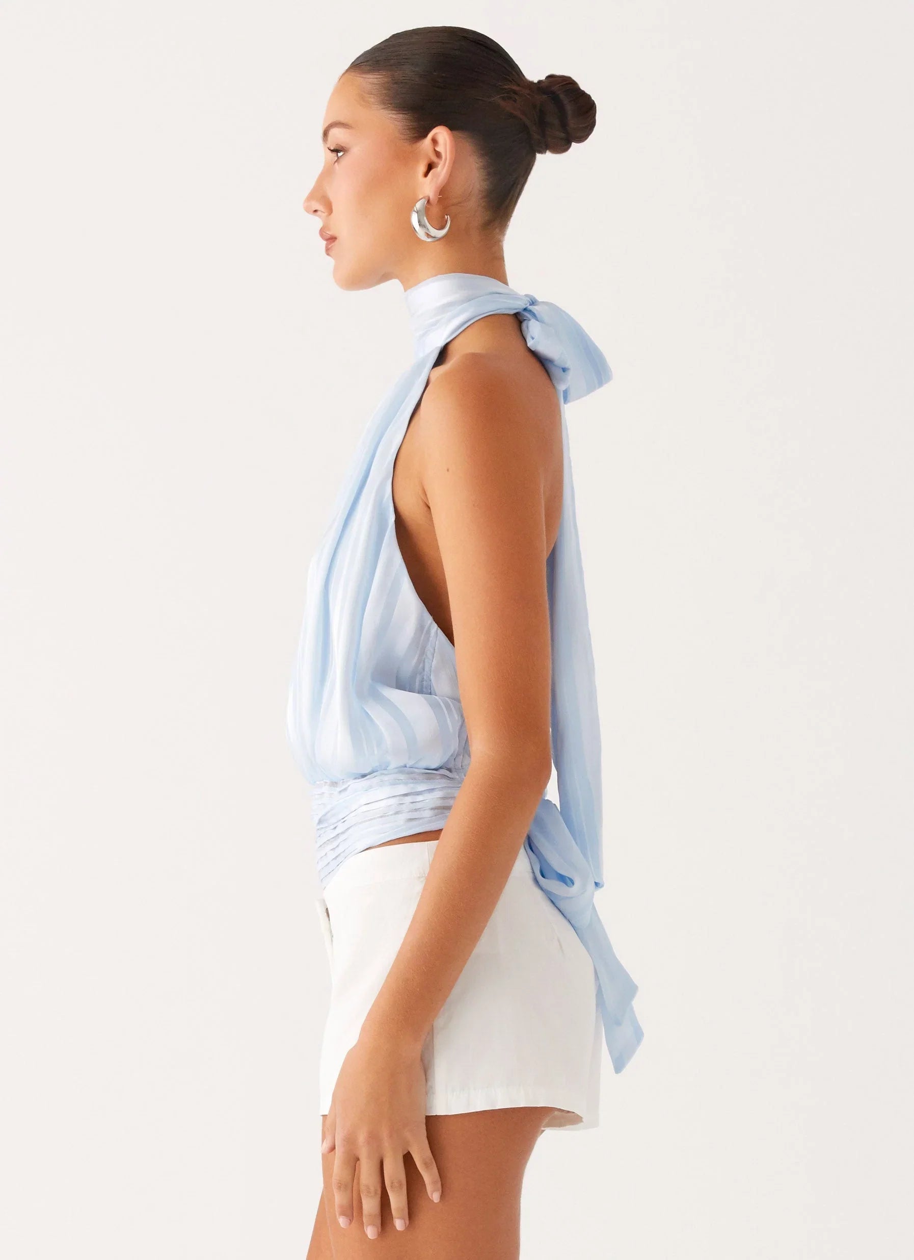 Willow Chiffon Top Blue