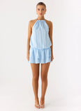 Parade Halter Mini Dress Baby Blue
