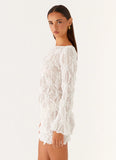 Mia Long Sleeve Dress Ivory