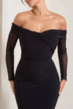 Alex Black Bardot Twist Maxi Dress