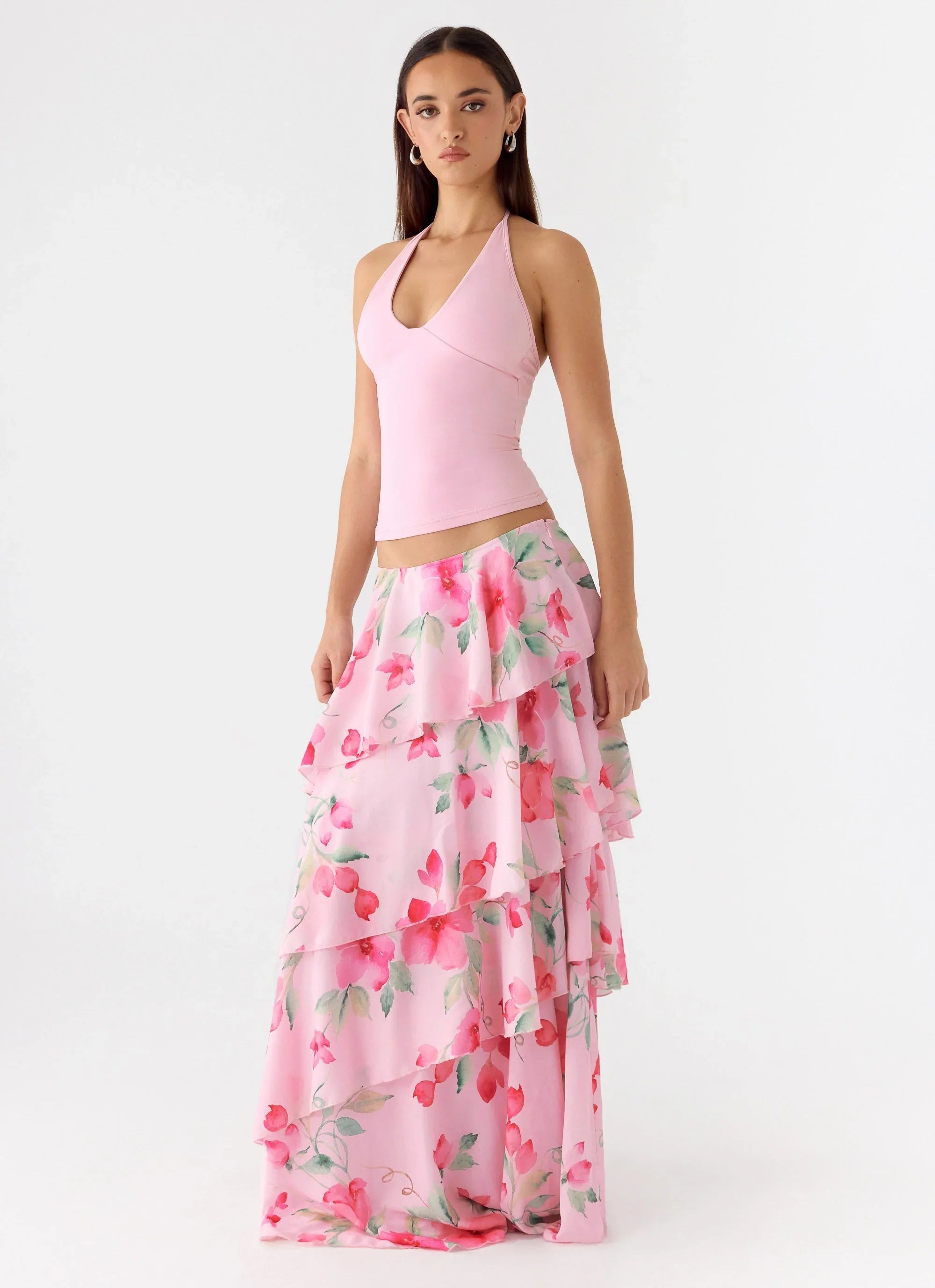 Melody Remedy Tiered Maxi Skirt Petal Soleil