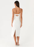 Asling Bustier Midi Dress White