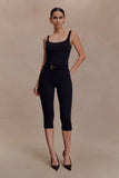 Blanca Stretch Crepe Capri Pants Black