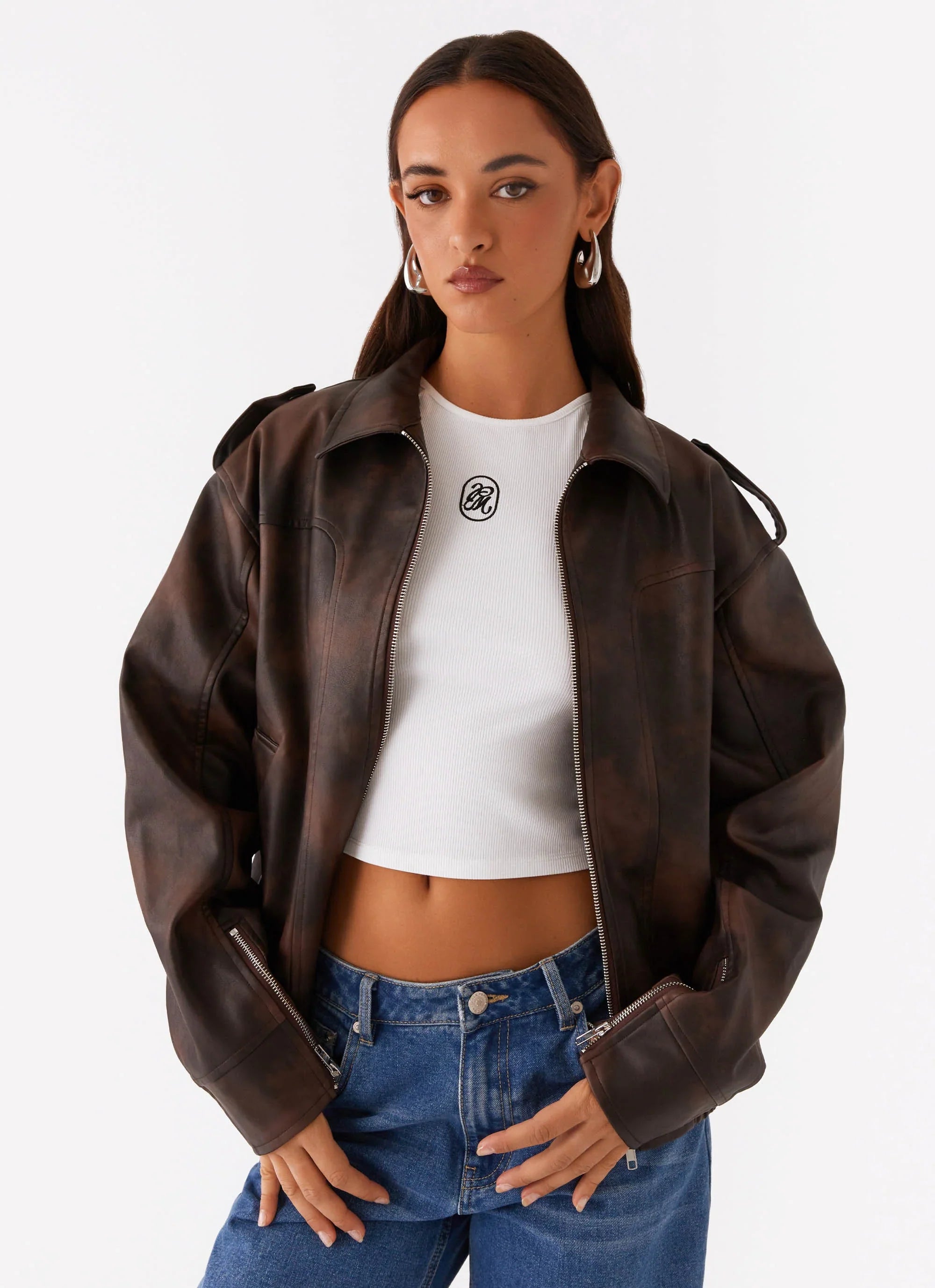 Chicago Bomber Jacket Chocolate