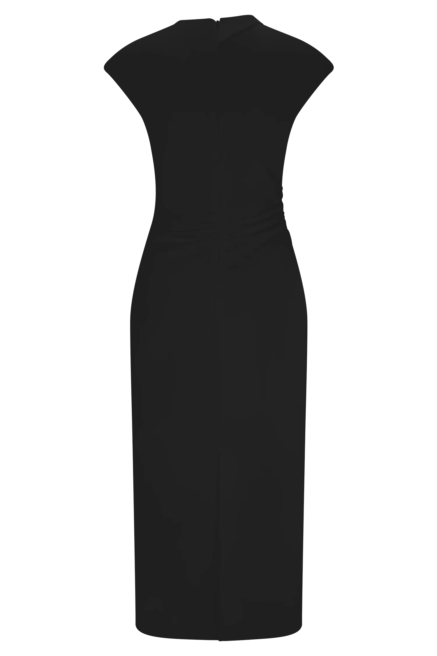 Lorena Cotton Midi Dress Black