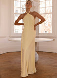 Golden Child Linen Maxi Dress Yellow