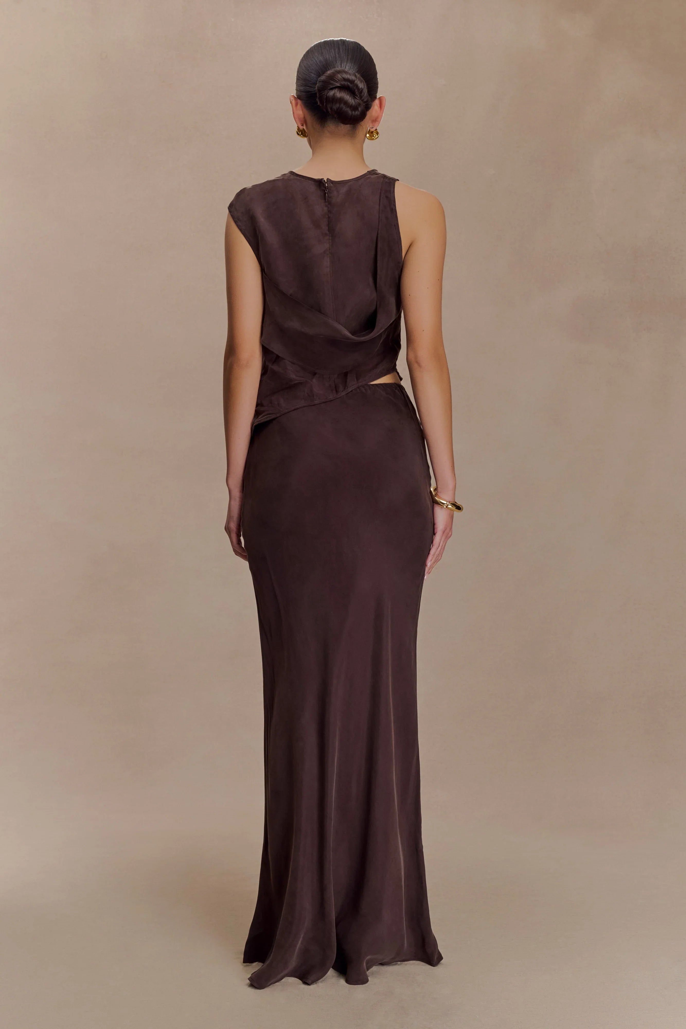 Violeta Maxi Skirt Dark Chocolate
