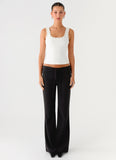 Houston Tie Front Pants Black