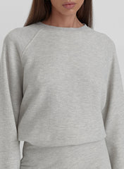 Grey Marl Oversized Sweatshirt
