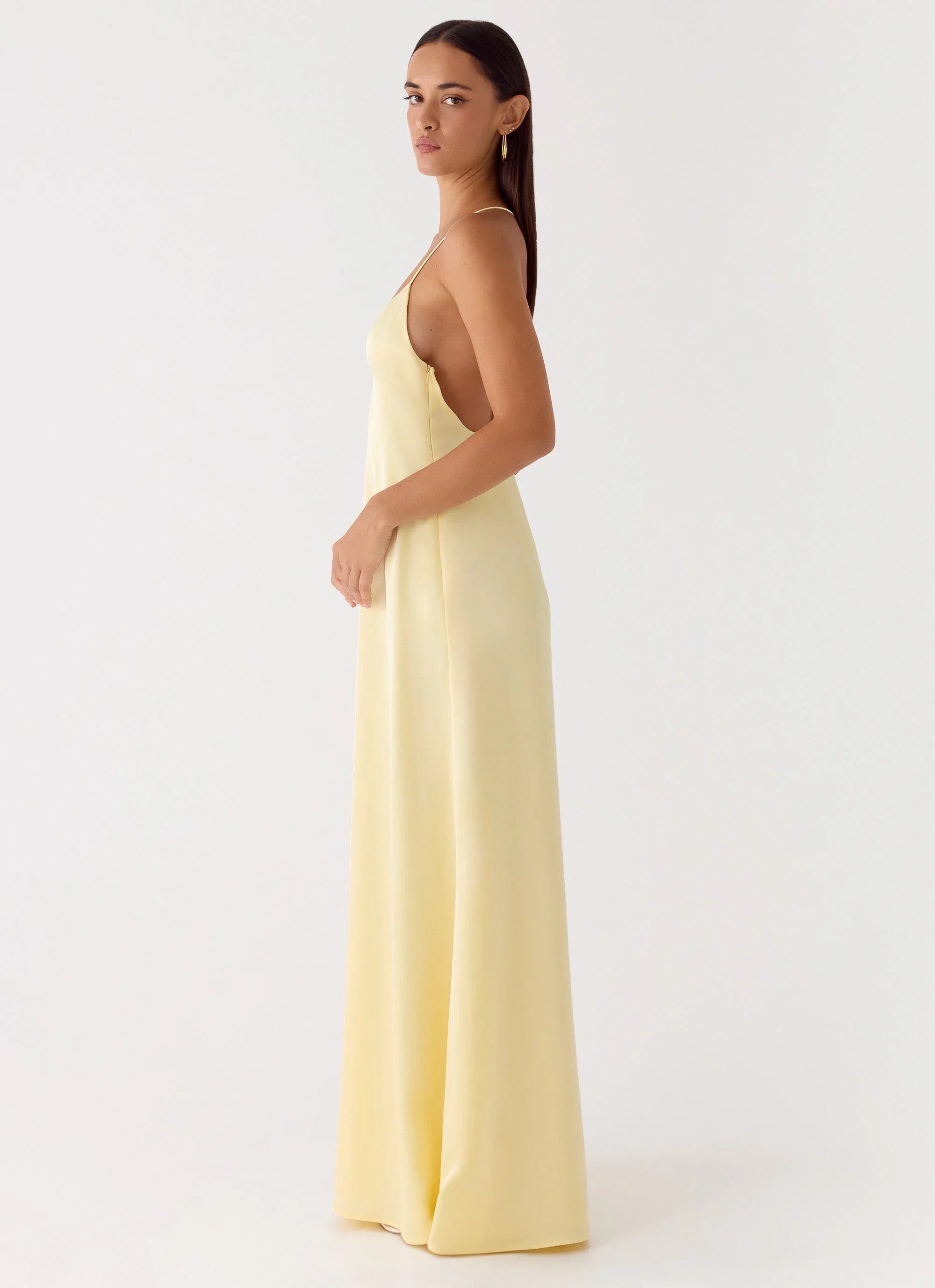 Fine Line Maxi Dress Yellow