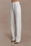 Maude Crepe Straight Leg Pants Ivory