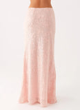 Nico Sequin Maxi Skirt Pink