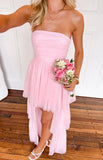Avery Pink High Low Maxi Dress
