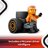 LEGO City F1 Driver with McLaren Race Car Toy Model Car Building Toy Kit for Kids Boys and Girls Ages 6 F1 Collectible for Fans with a Driver Minifigure Gift Idea for Birthdays 60442