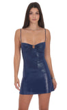 Foil Embellished Dress in Navy