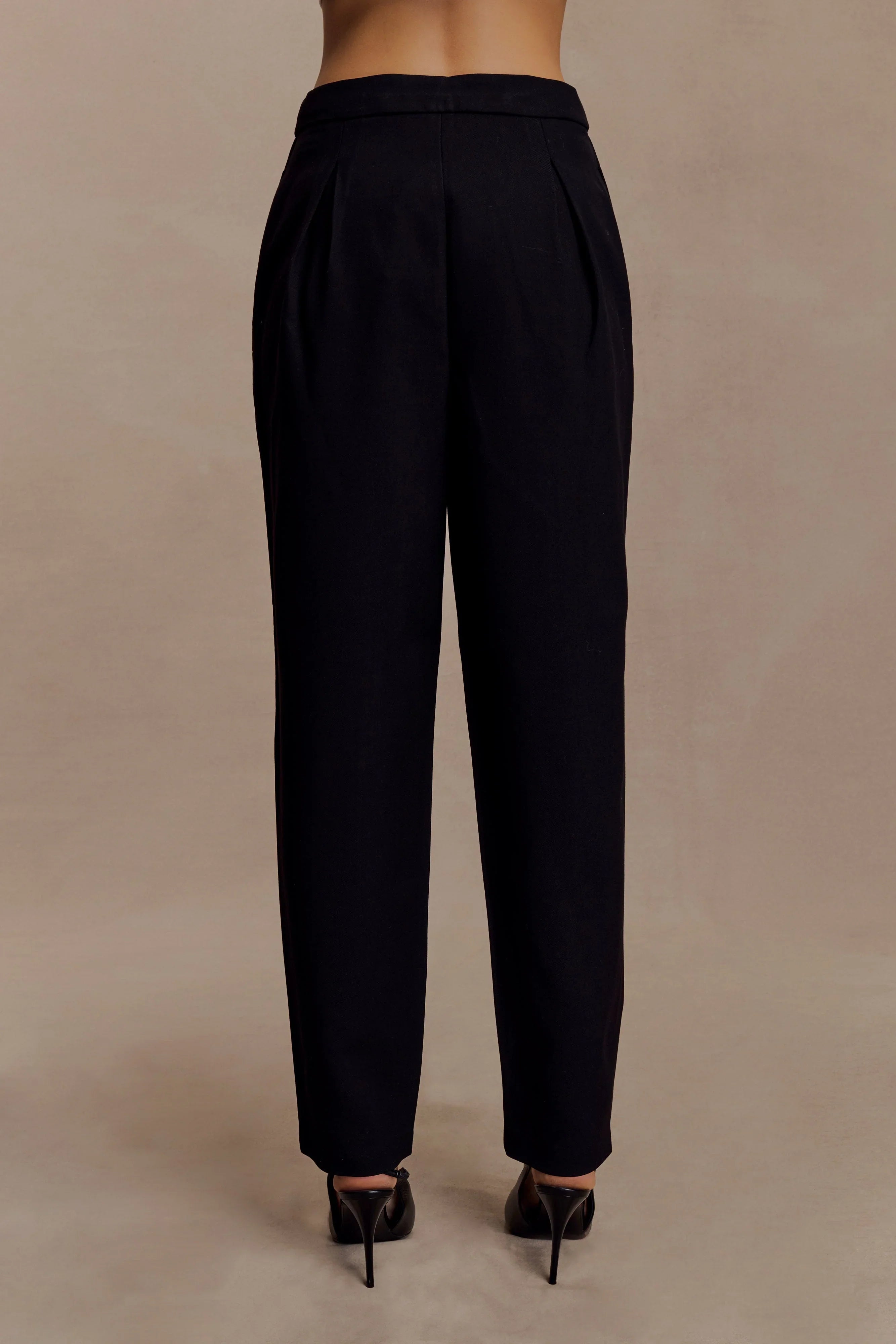 Olie Barrel Leg Suiting Pants Black