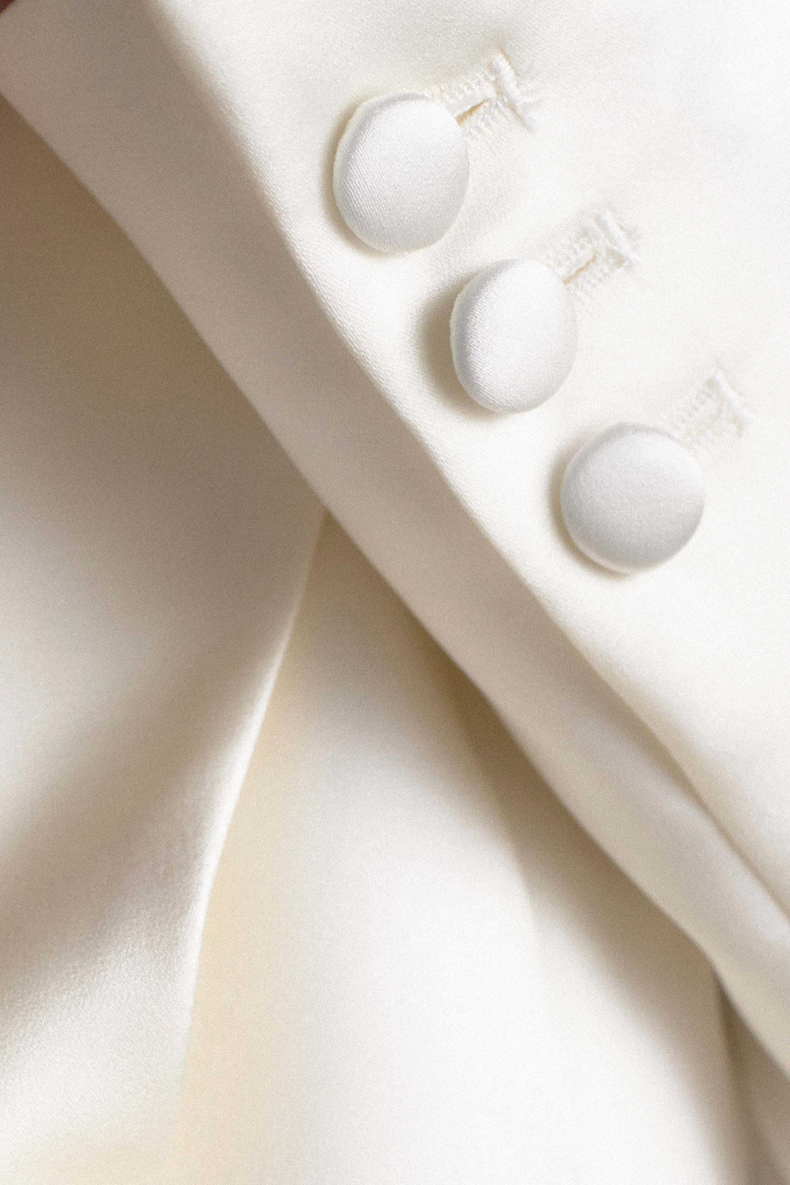 Ada Tailored Satin Blazer Ivory